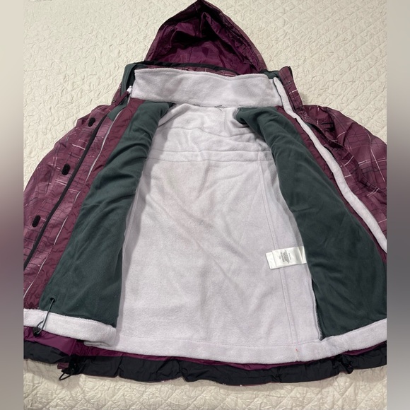 Columbia Waterproof Interchange Omni-Tech Bugaboo  Purple Jacket Women’s Size SM - Picture 5 of 14